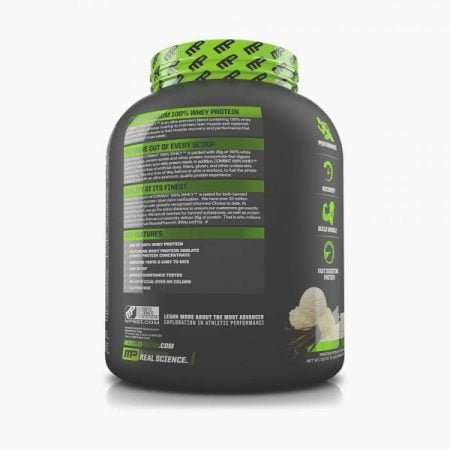 MusclePharm Combat 100 Whey Protein Powder Vanilla 5 Pound02 600x600 1 مسحوق البروتين القتالي ، الفانيليا ، 5 رطل